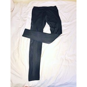 Black Mesh Boutique Leggings Long Length Like new